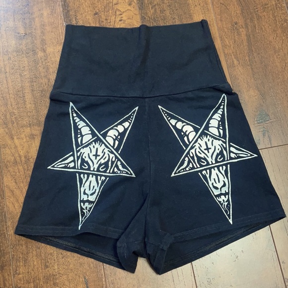Pants - High Waisted Baphomet Shorts